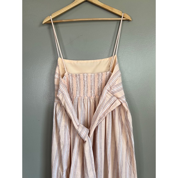 American Eagle maxi dress cotton linen striped cottagecore size XXL travel vaca - Picture 5 of 8